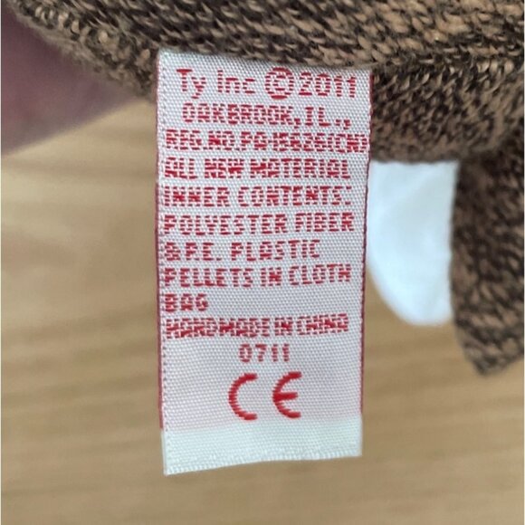 Ty Beanie Buddies Socks the Sock Monkey Plush Brown 2011 Knit Toy 16 Inch - Picture 6 of 8